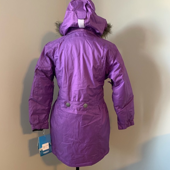Purple Karbon ski coat with faux fur hood - Picture 5 of 7